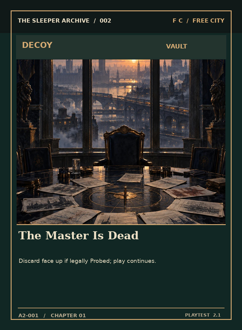 The Master Is Dead — FREE CITY DECOY