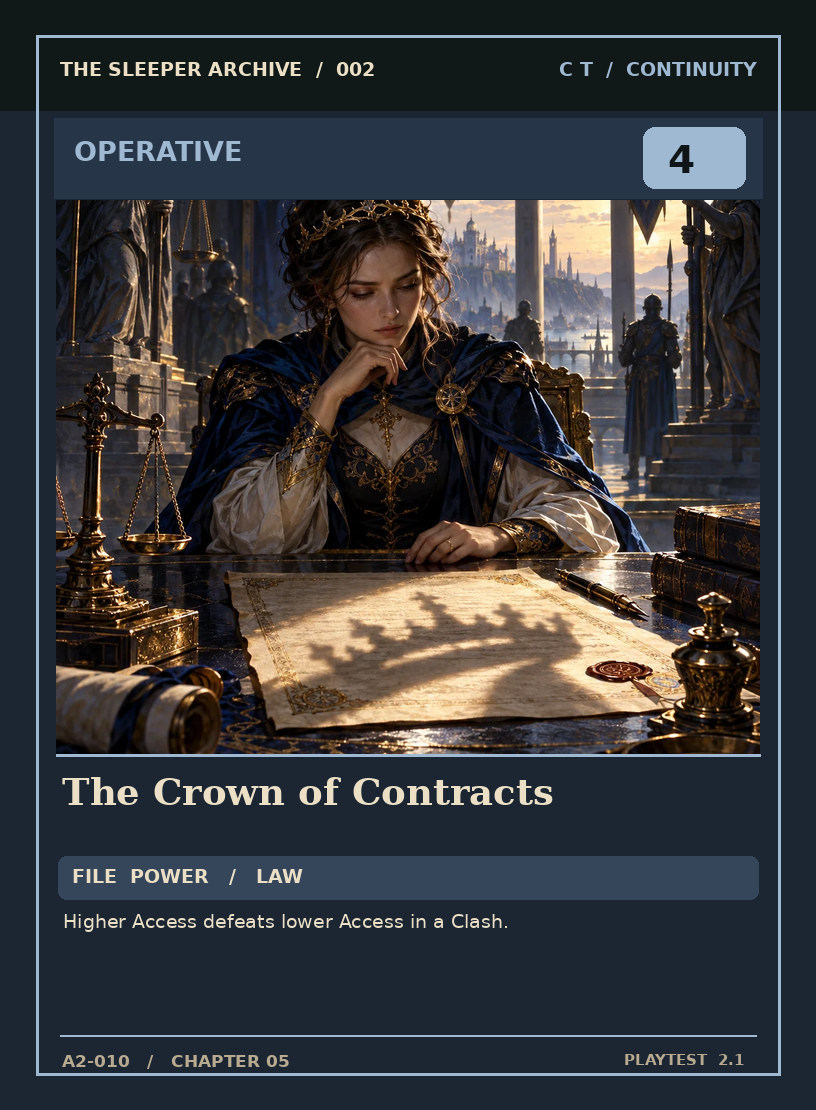 The Crown of Contracts — CONTINUITY OPERATIVE