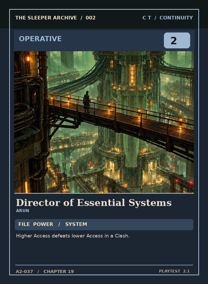 Director of Essential Systems — CONTINUITY OPERATIVE