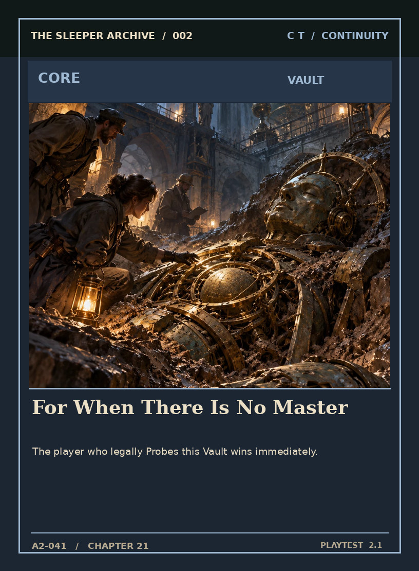 For When There Is No Master — CONTINUITY CORE