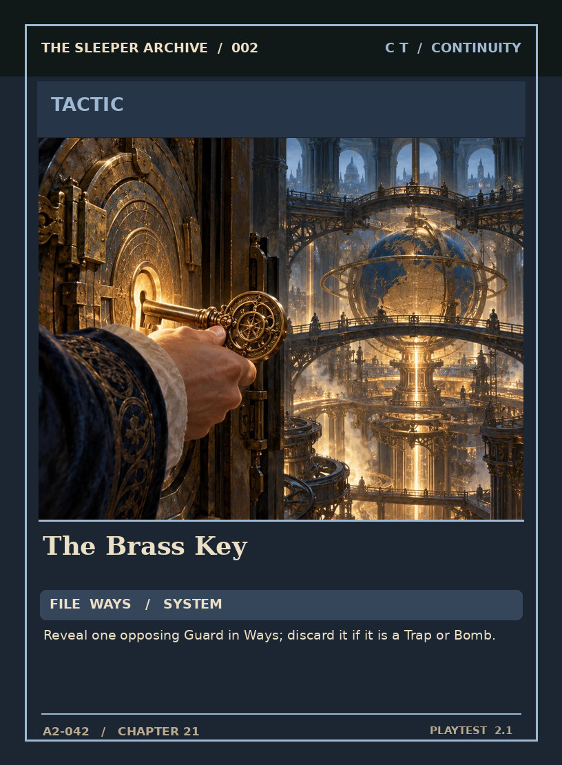 The Brass Key — CONTINUITY TACTIC