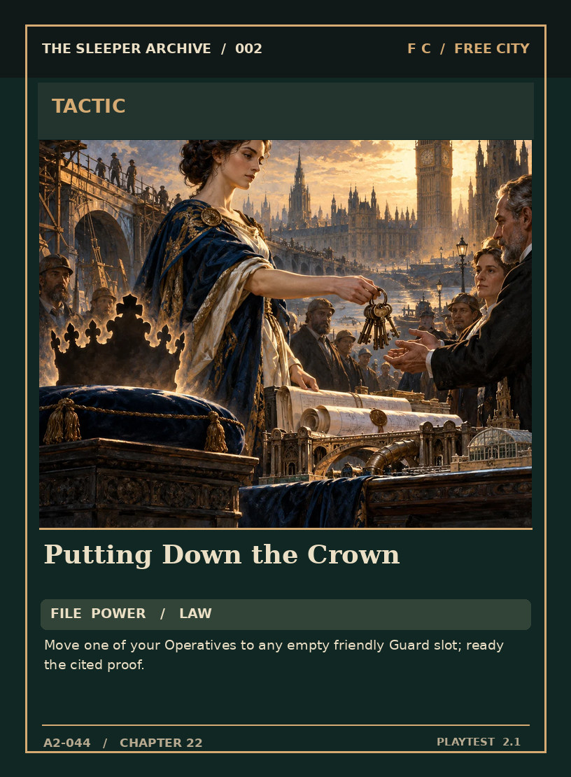 Putting Down the Crown — FREE CITY TACTIC