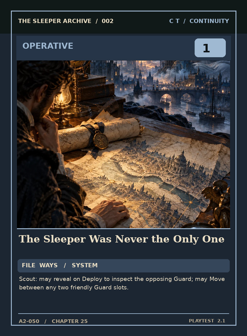 The Sleeper Was Never the Only One — CONTINUITY OPERATIVE